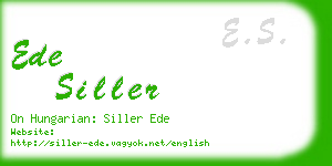 ede siller business card